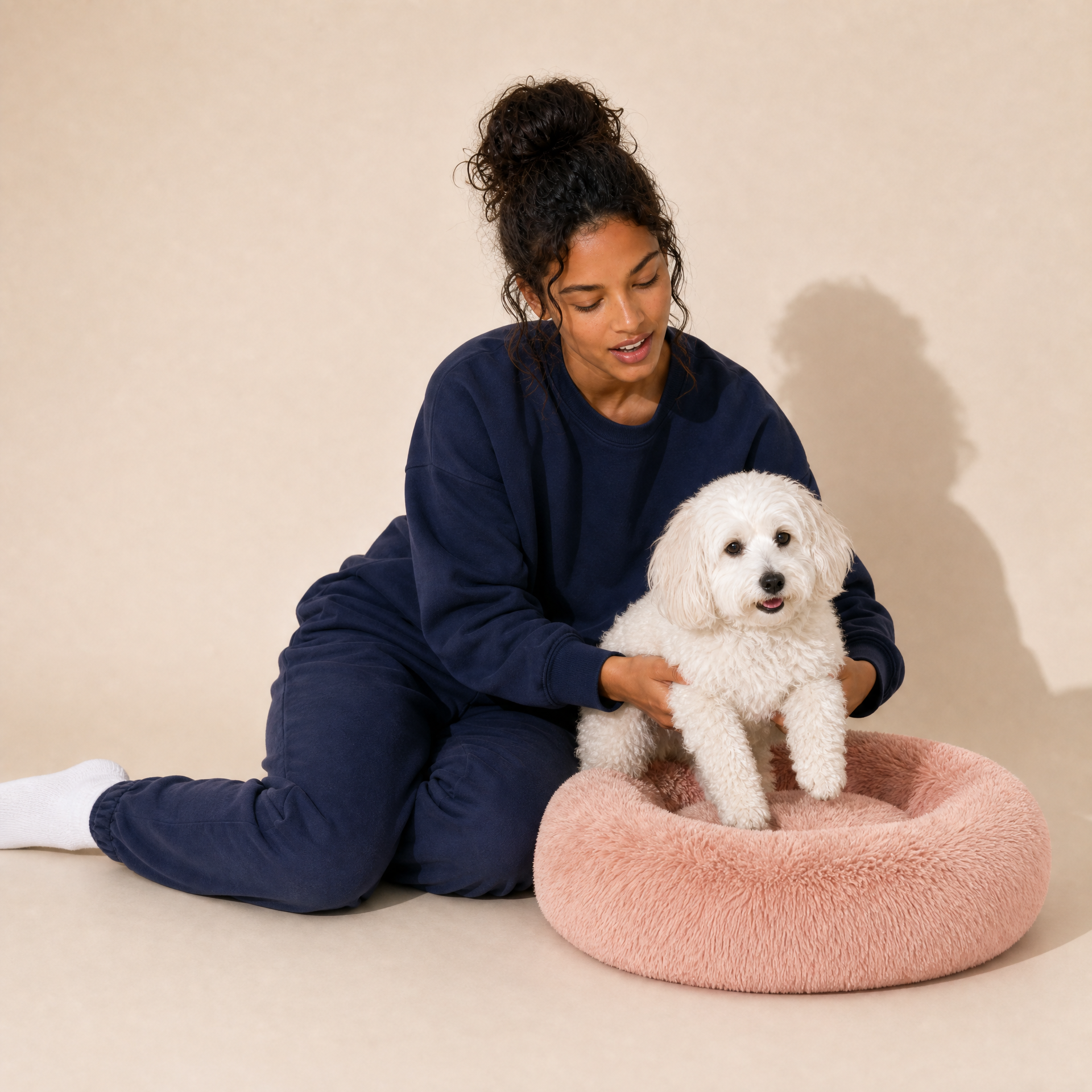Fluffy Donut Pet Bed