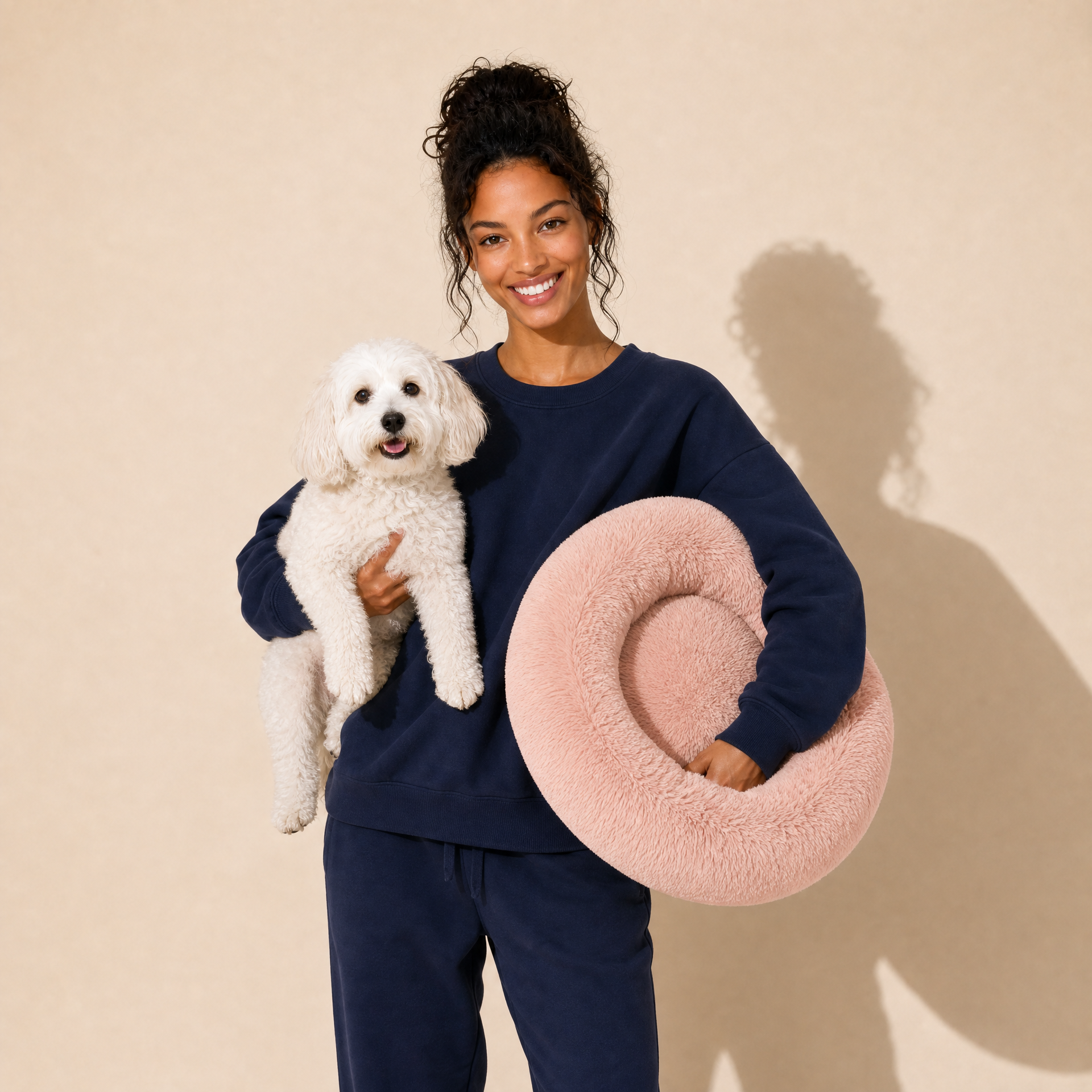 Fluffy Donut Pet Bed