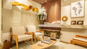 Read more about the article 10 Idées de Salon en Bois Chaleureux et Cocooning Alliant Nature, Confort et Charme Intemporel