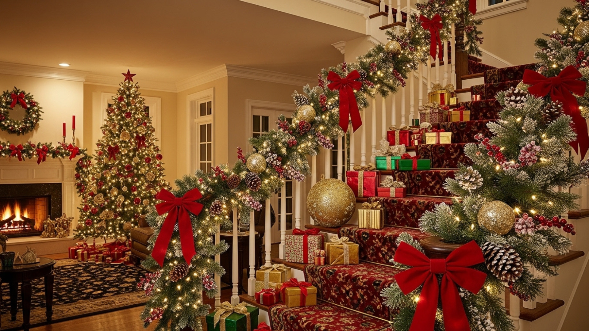Read more about the article Idées de décoration d’escalier de Noël pour transformer votre maison pendant les fêtes