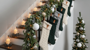 Read more about the article 10 Idées Modernes de Décoration d’Escalier de Noël pour Transformer Votre Maison