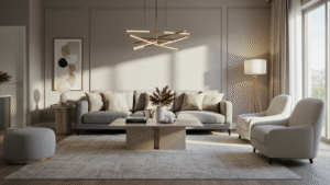 Read more about the article 10 Idées de Salon Moderne Chic Gris qui Allient Élégance, Confort et Style