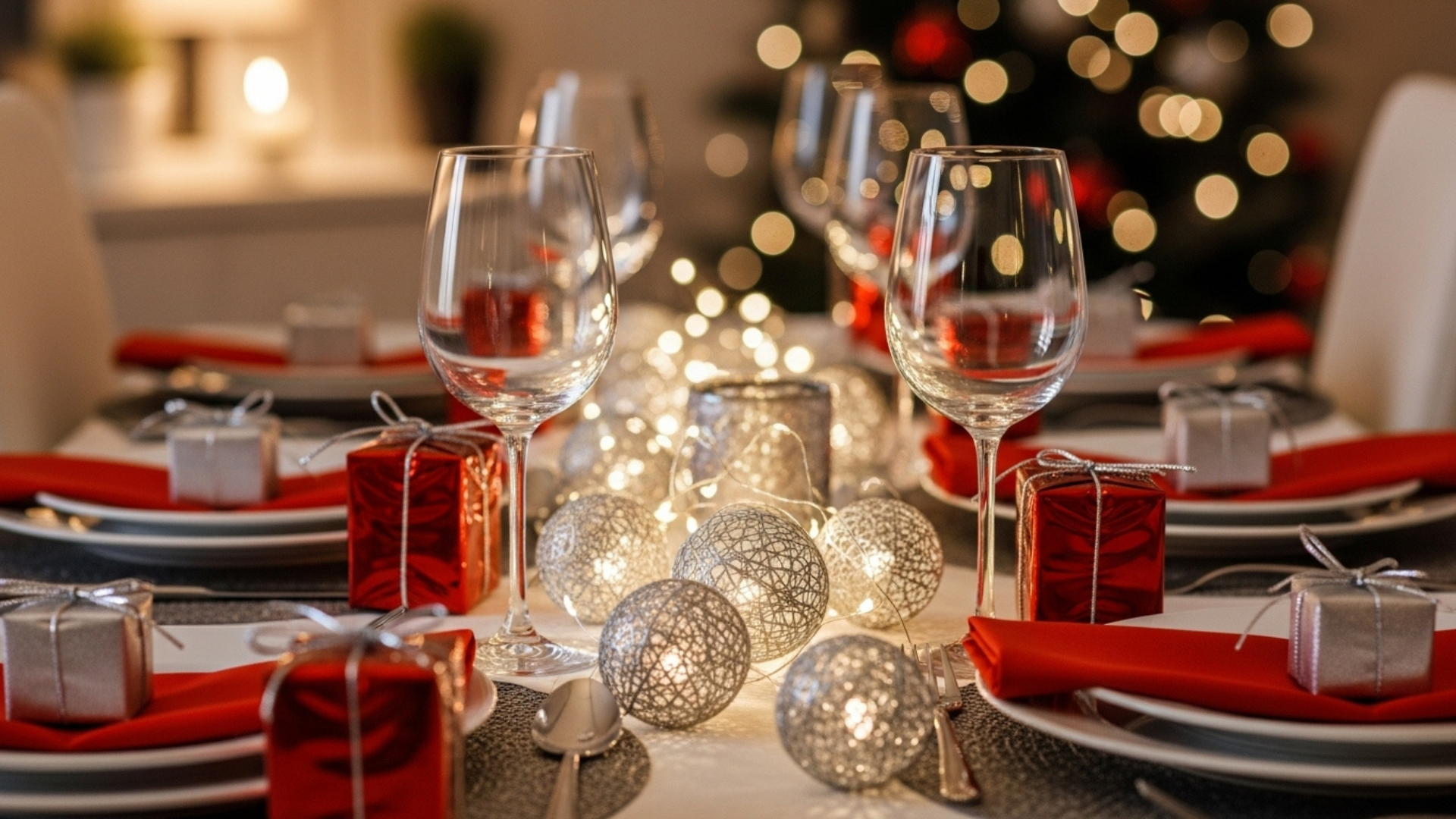 You are currently viewing 10 Idées de Table de Noël Rouge et Argent Qui Créent une Magie Moderne