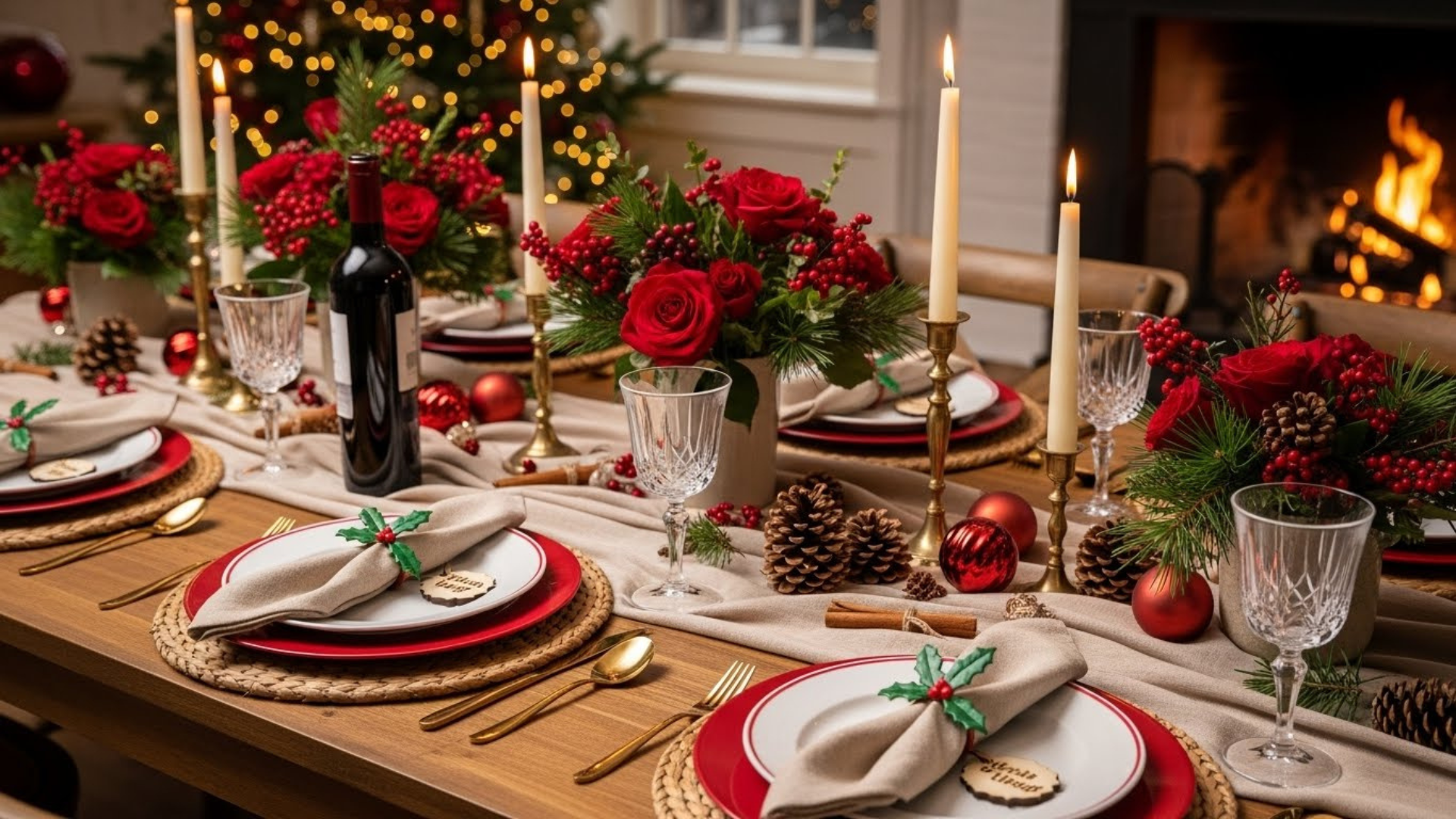 You are currently viewing 10 Idées de Table de Noël Rouge et Beige Qui Apportent une Chaleur Festive Sans Effort